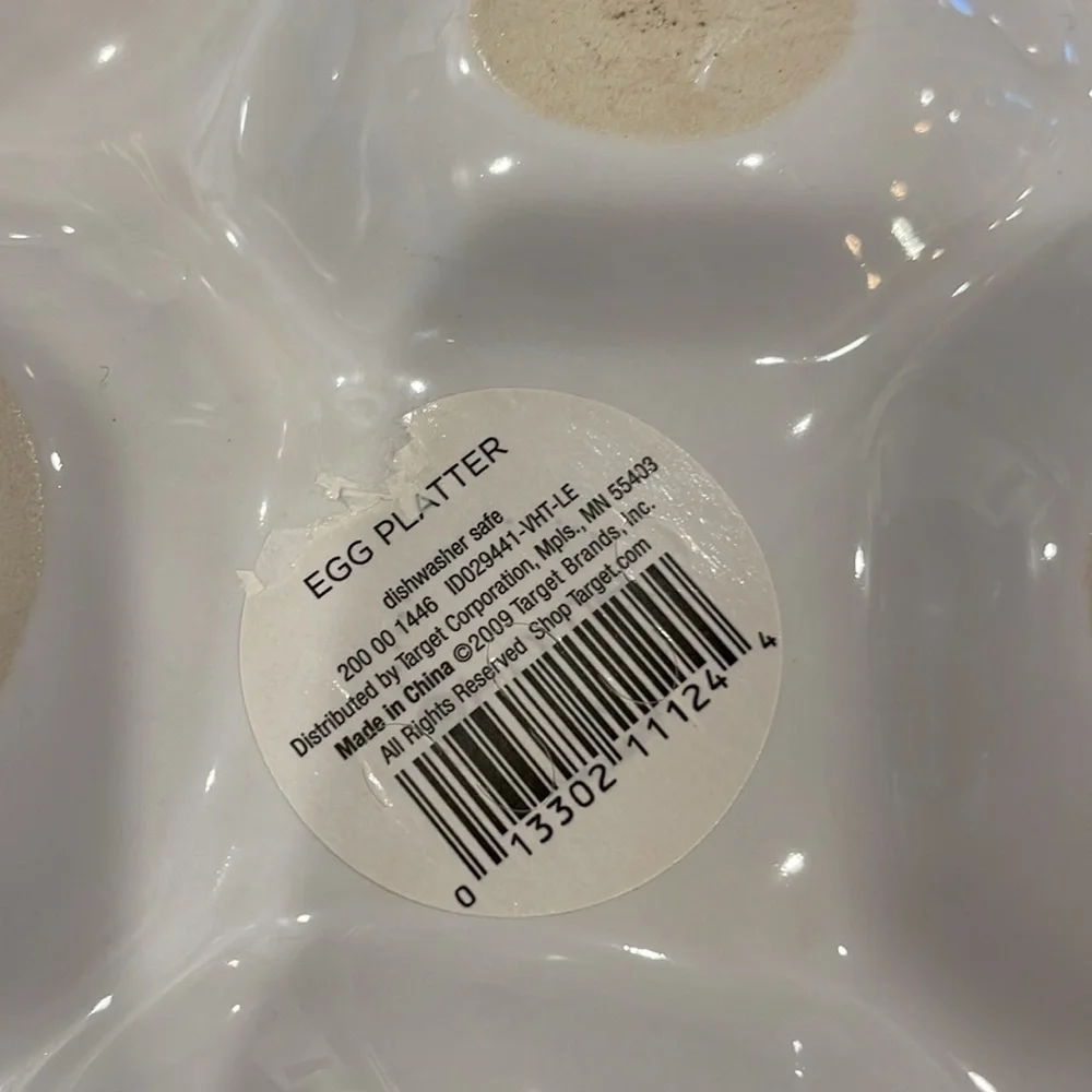 🐣White Ceramic Egg Platter 🥚 Dish